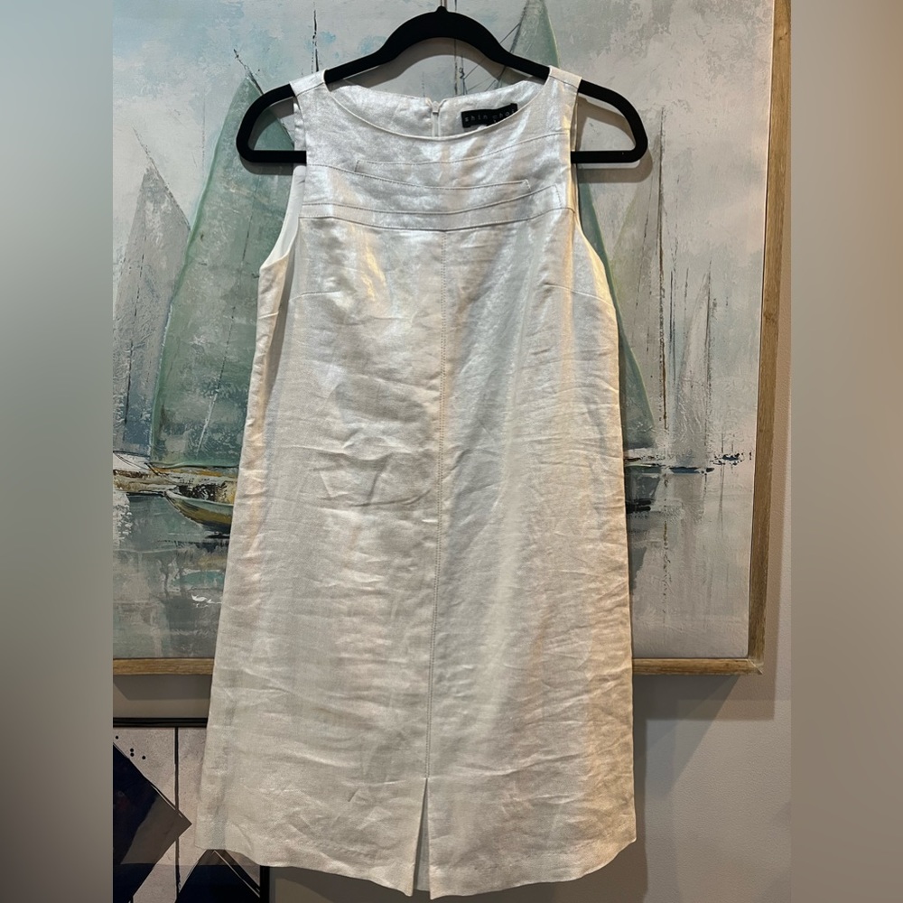 Shin Choi Silver Metallic Shift Dress